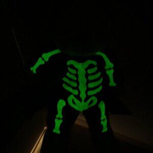 Glow in the Dark Skeleton Teddy Bear Halloween Hallmark Brandon Bear 14” Plush